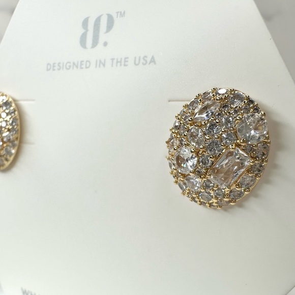 Bomb Party Statement Studs Diamond Cubic Zirconia RBP8929 NWT - Picture 3 of 4